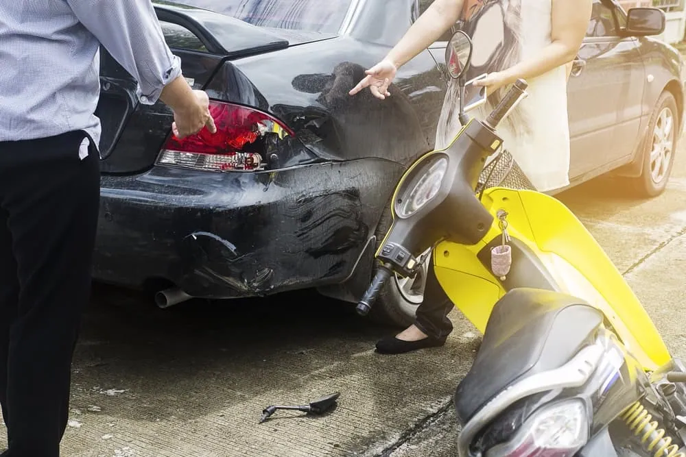Motorcycle Accident car-rear-bump