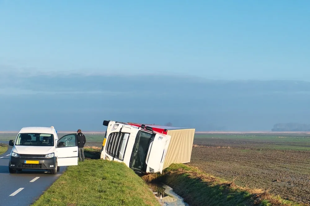 Truck Accident truck-in-ditch