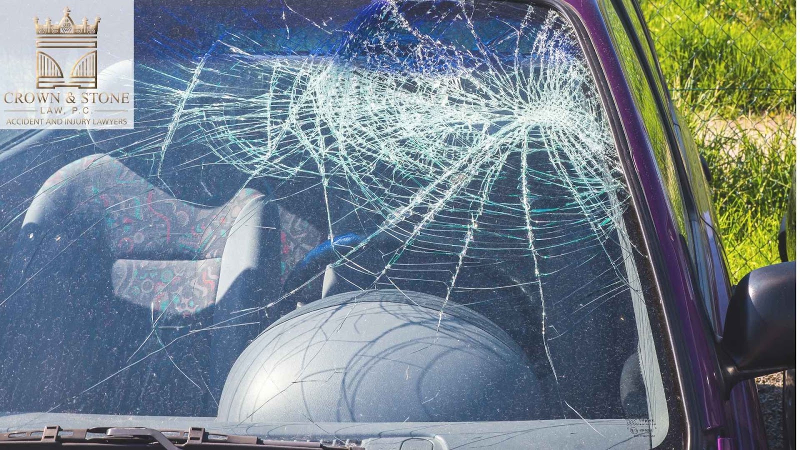 Broken windshield
