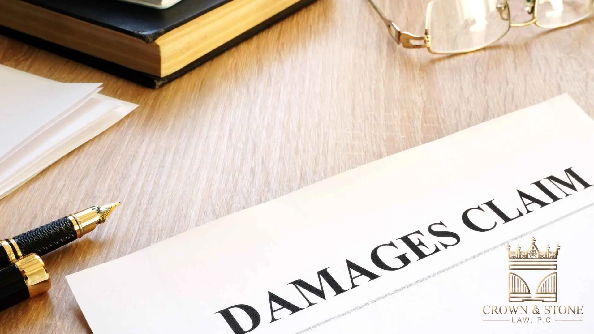 wrongful death damages claim document on lawyer's desk