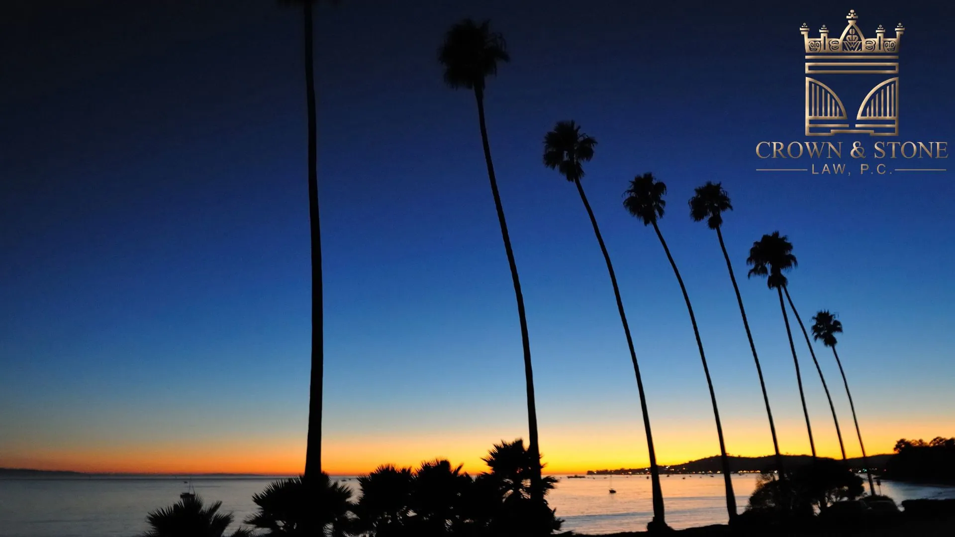 A California coast at sunset where residents often need premises liability legal services.