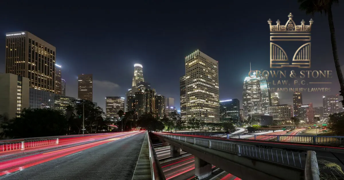 A view of Los Angeles is shown, where residents seeking pedestrian accident lawyer services can find local guidance.